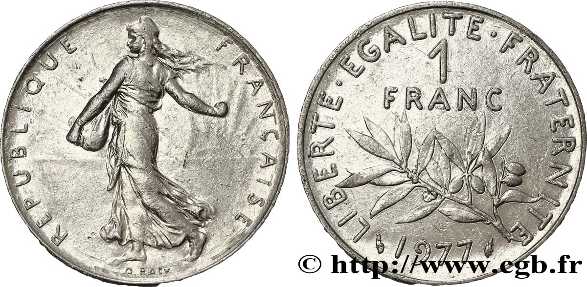 1 franc Semeuse, nickel 1977 Pessac F.226/22 MBC48 