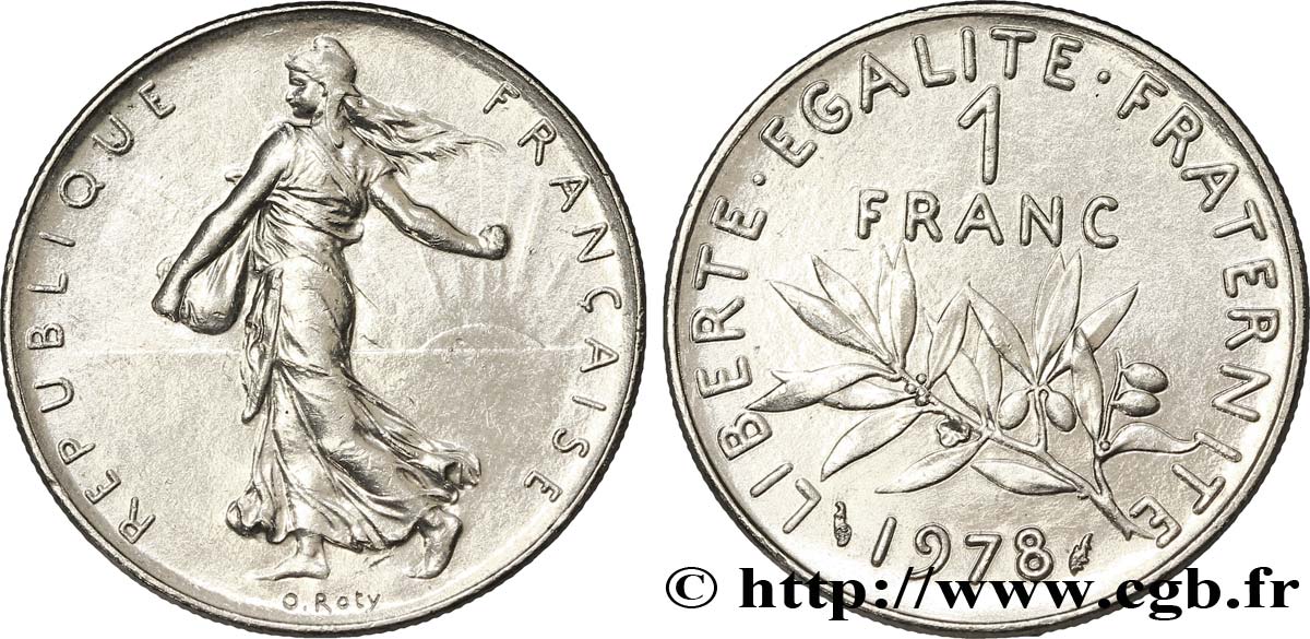 1 franc Semeuse, nickel 1978 Pessac F.226/23 AU55 