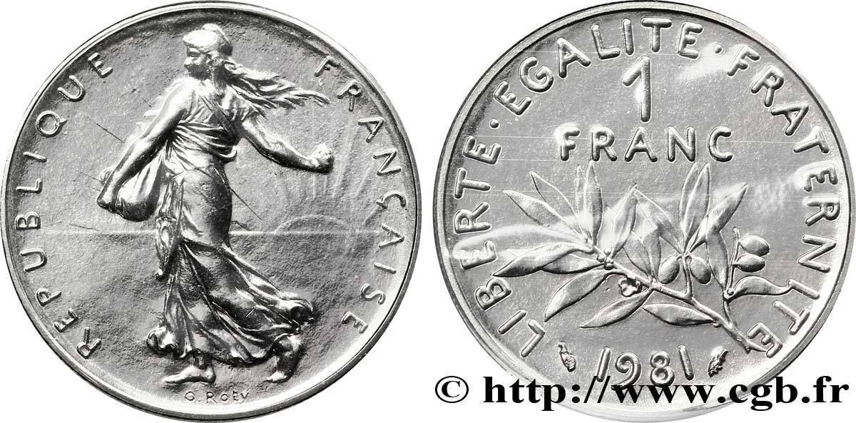 1 franc Semeuse, nickel 1981 Pessac F.226/26 MS70 