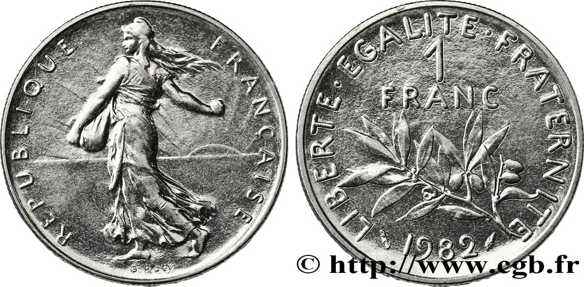 1 franc Semeuse, nickel 1982 Pessac F.226/27 FDC65 