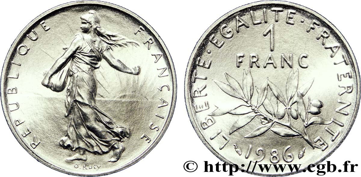 1 franc Semeuse, nickel 1986 Pessac F.226/31 FDC 