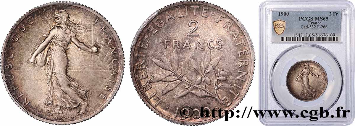 2 francs Semeuse 1900  F.266/4 MS65 PCGS