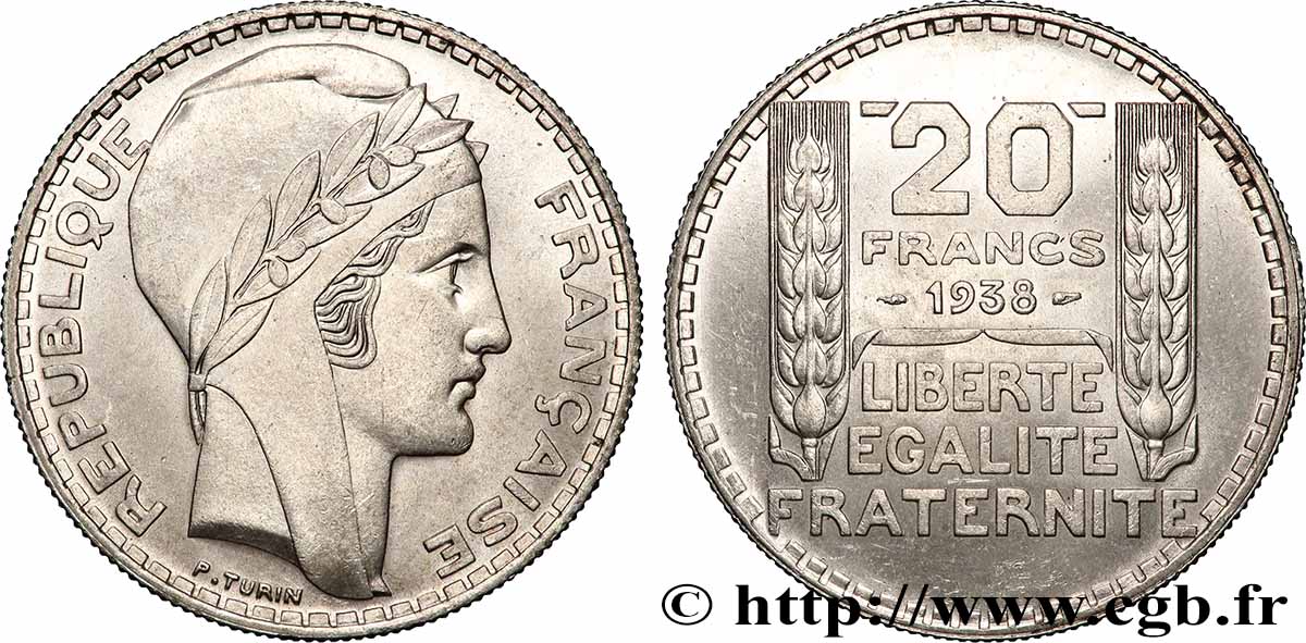 20 francs Turin 1938  F.400/9 MS64 