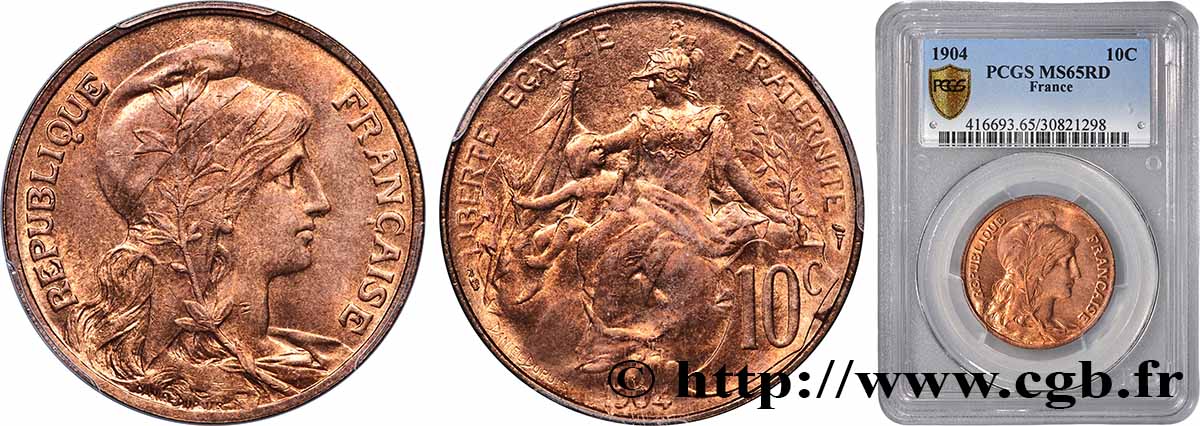 10 centimes Daniel-Dupuis 1904  F.136/13 MS65 PCGS