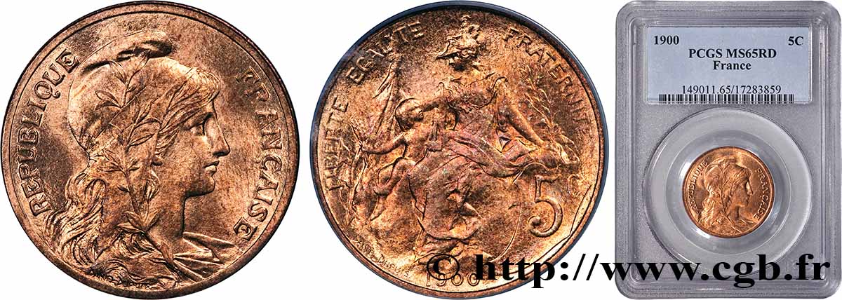 5 centimes Daniel-Dupuis 1900  F.119/9 MS65 PCGS