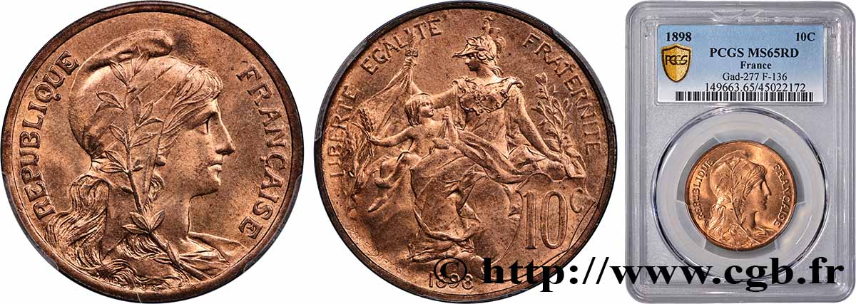 10 centimes Daniel-Dupuis 1898  F.136/5 MS65 PCGS