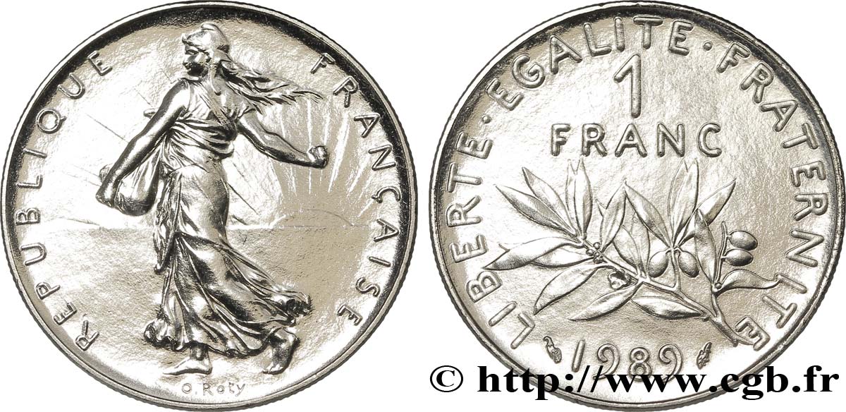 1 franc Semeuse, nickel 1989 Pessac F.226/34 SPL63 