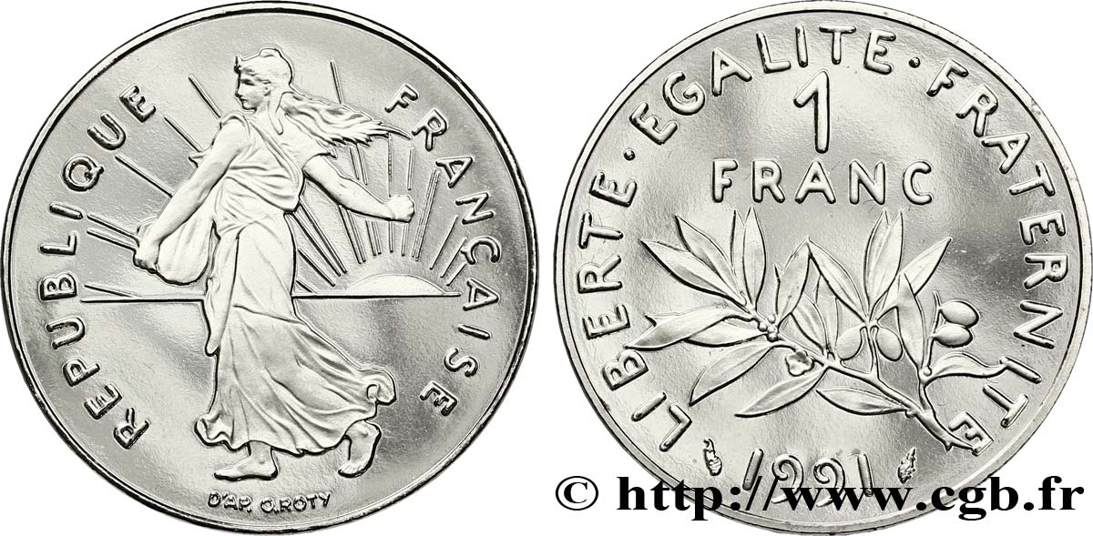 etat FRANCE 1 franc 1991 SEMEUSE