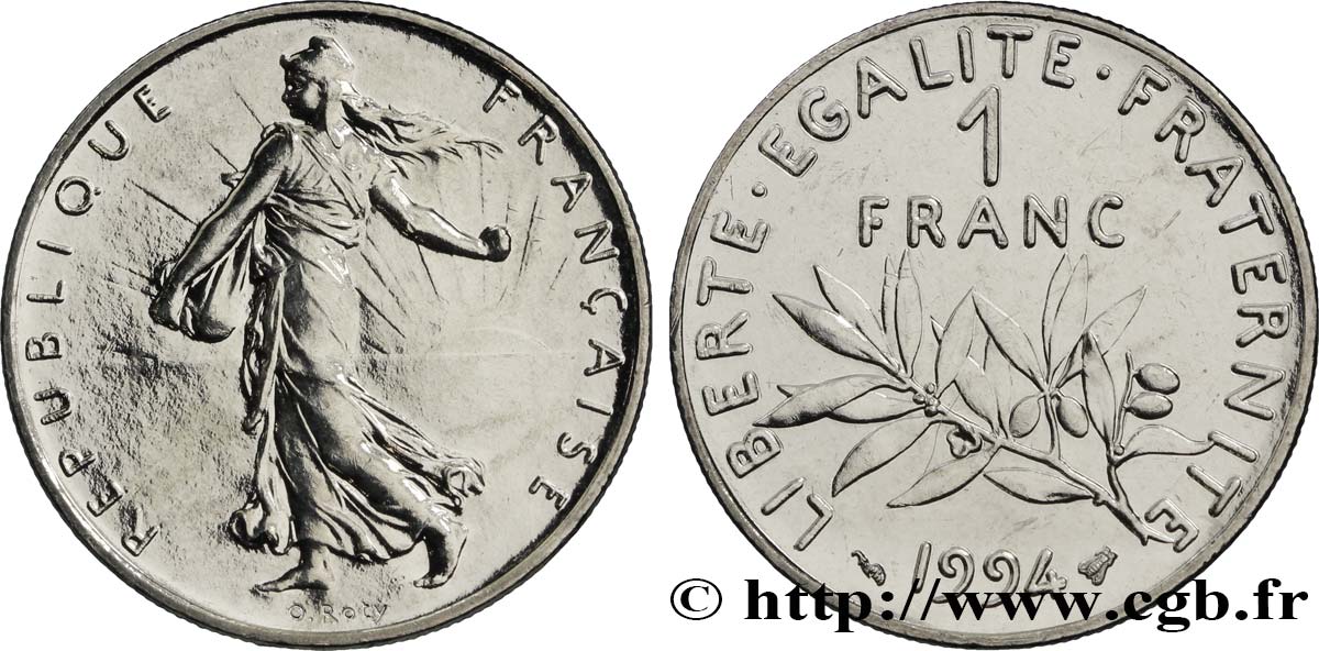 1 franc Semeuse, nickel 1994 Pessac F.226/42 MS65 