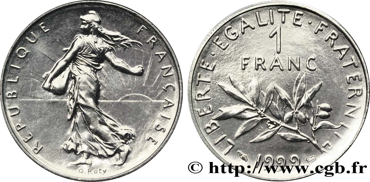 1 franc Semeuse, nickel 1999 Pessac F.226/47 MS70 