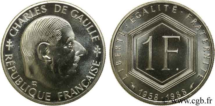 1 franc De Gaulle 1988  F.227/2 ST65 