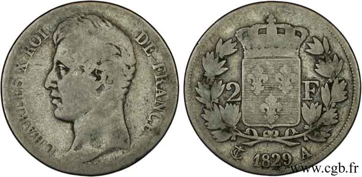 2 francs Charles X 1829 Paris F.258/49 F12 