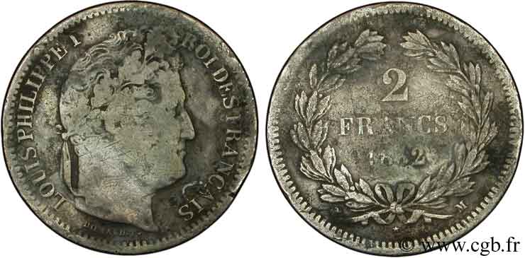 2 francs Louis-Philippe 1832 Toulouse F.260/12 S15 