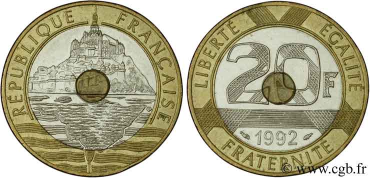 20 francs Mont Saint-Michel 1992 Pessac F.403/2 VZ55 