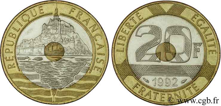 20 francs Mont Saint-Michel 1992 Pessac F.403/2 VZ60 
