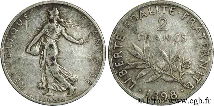 2 francs Semeuse 1898  F.266/1 MB15 