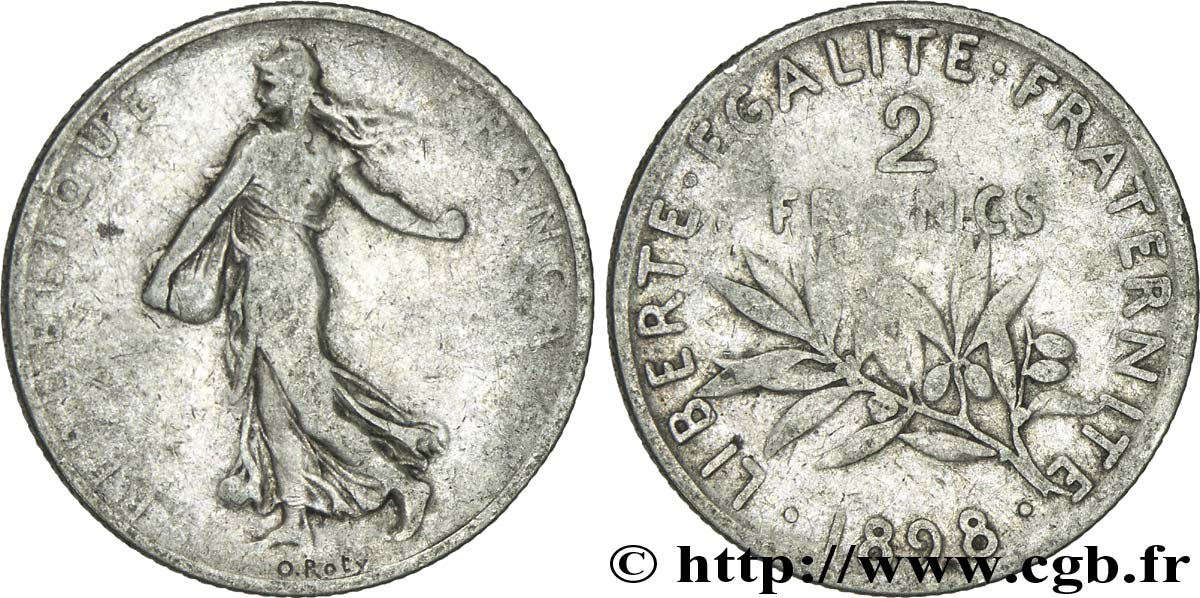 2 francs Semeuse 1898  F.266/1 VG8 