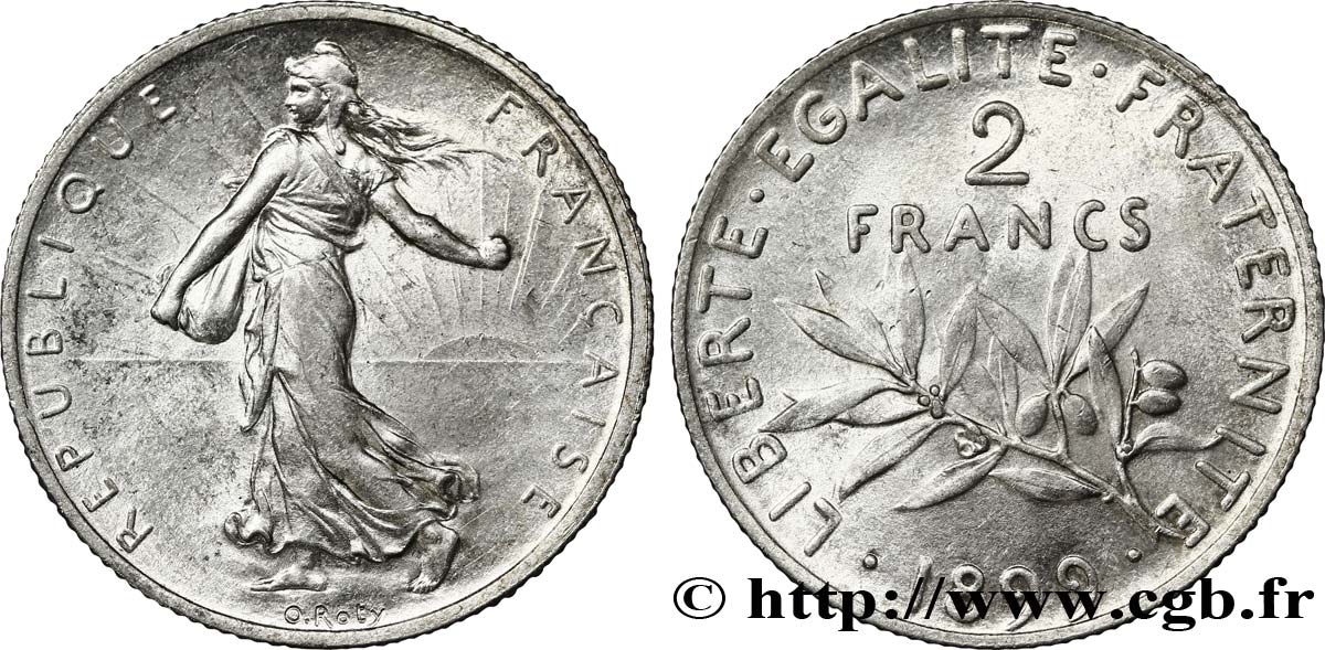 2 francs Semeuse 1899  F.266/3 TTB53 