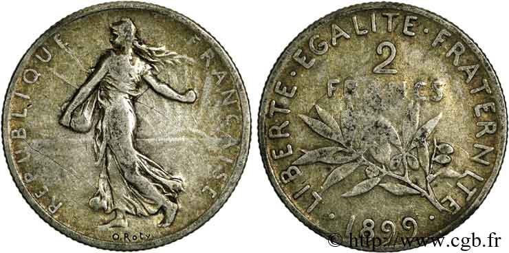 2 francs Semeuse 1899  F.266/3 B8 
