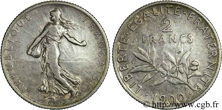 2 francs Semeuse 1900  F.266/4 VF25 