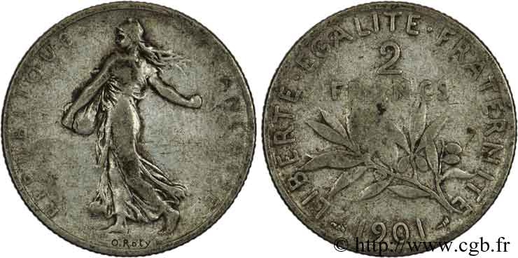 2 francs Semeuse 1901  F.266/6 B8 