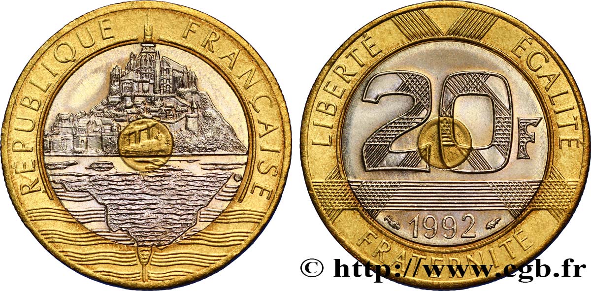 20 francs Mont Saint-Michel 1992 Pessac F.403/4 EBC62 