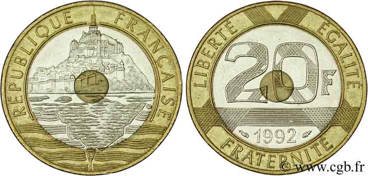 20 francs Mont Saint-Michel 1993 Pessac F.403/7 SUP55 