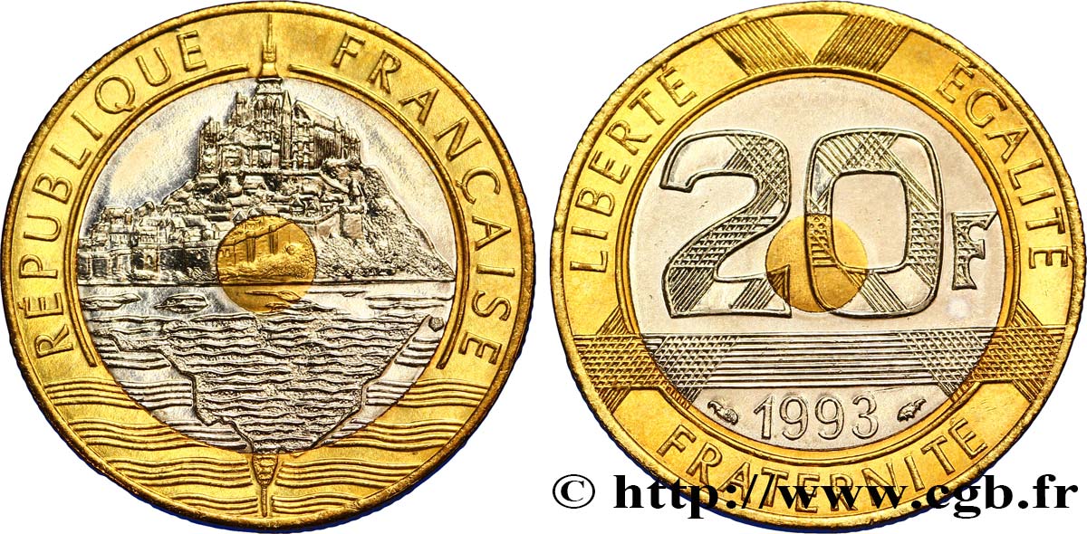 20 francs Mont Saint-Michel 1993 Pessac F.403/7 SUP62 