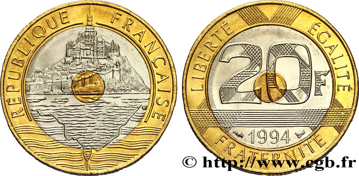 20 francs Mont Saint-Michel 1994 Pessac F.403/10 fST63 