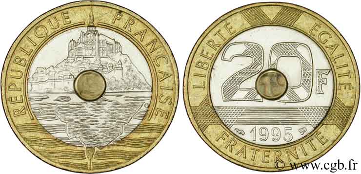 20 francs Mont Saint-Michel 1995 Pessac F.403/11 MS60 