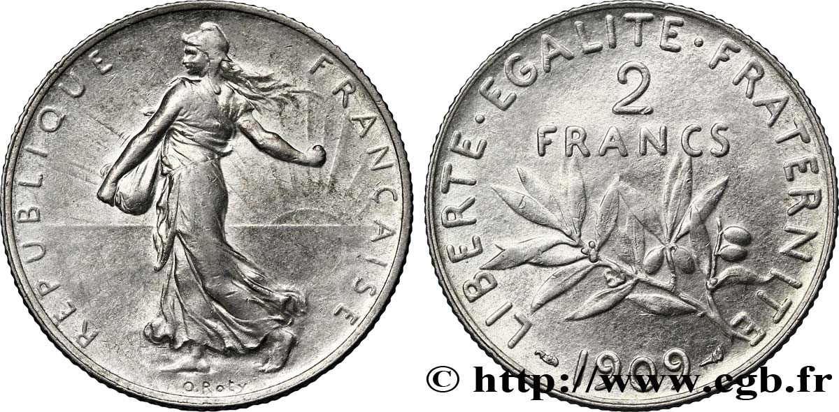 2 francs Semeuse 1909  F.266/11 BB45 