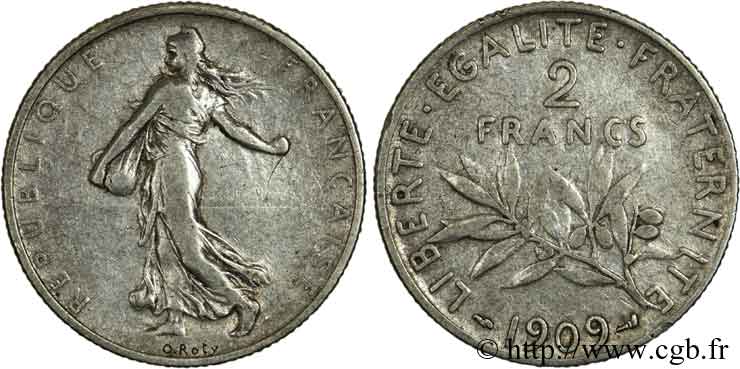 2 francs Semeuse 1909  F.266/11 B8 
