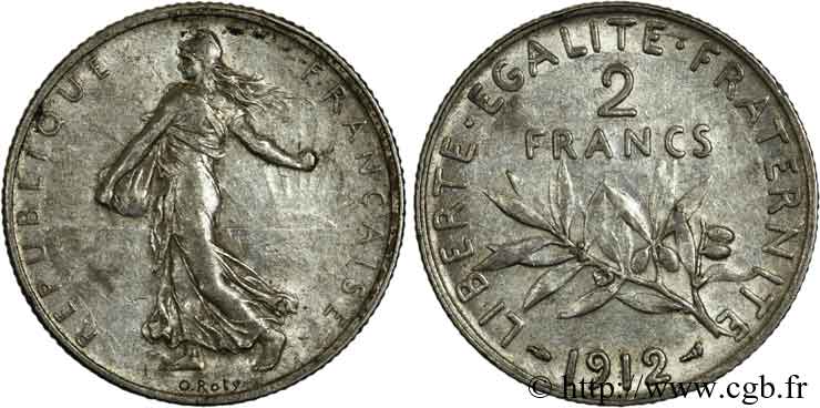 2 francs Semeuse 1912  F.266/13 SS40 