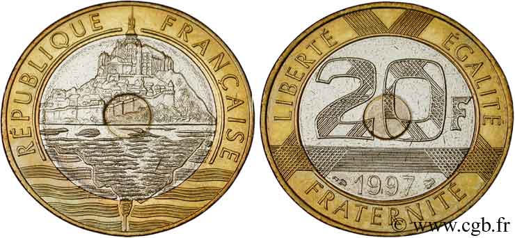 20 francs Mont Saint-Michel 1997 Pessac F.403/13 MS60 