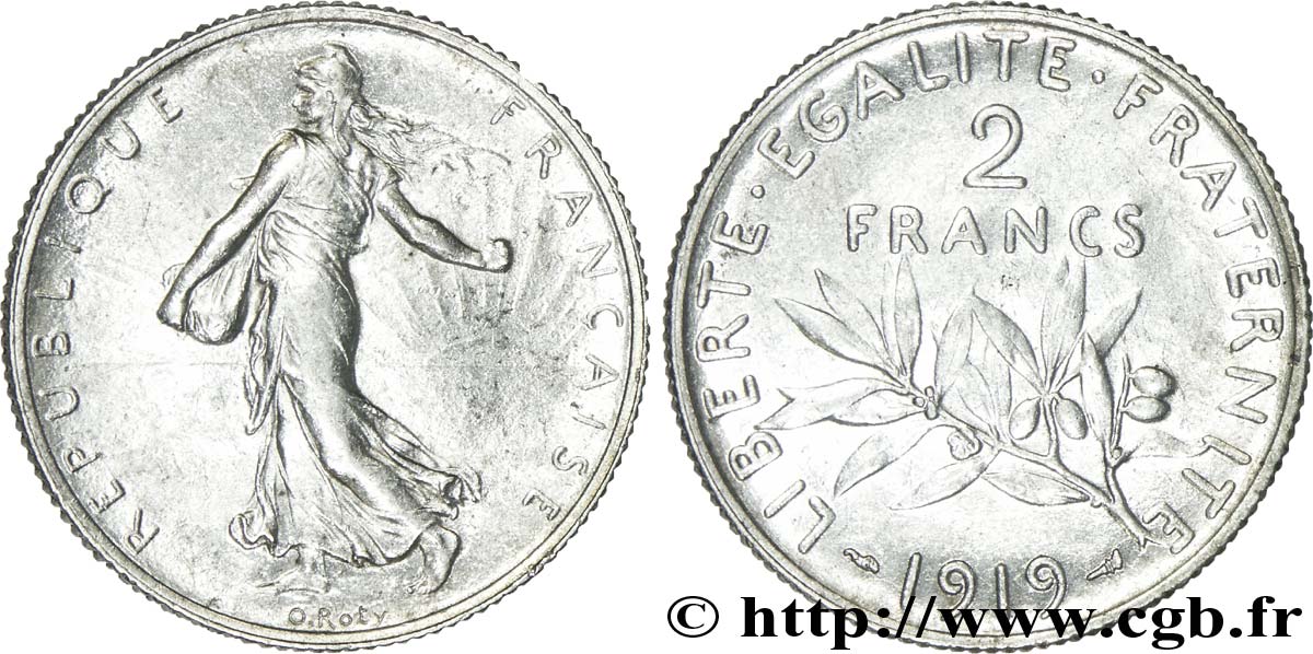 2 francs Semeuse 1919  F.266/21 TTB52 