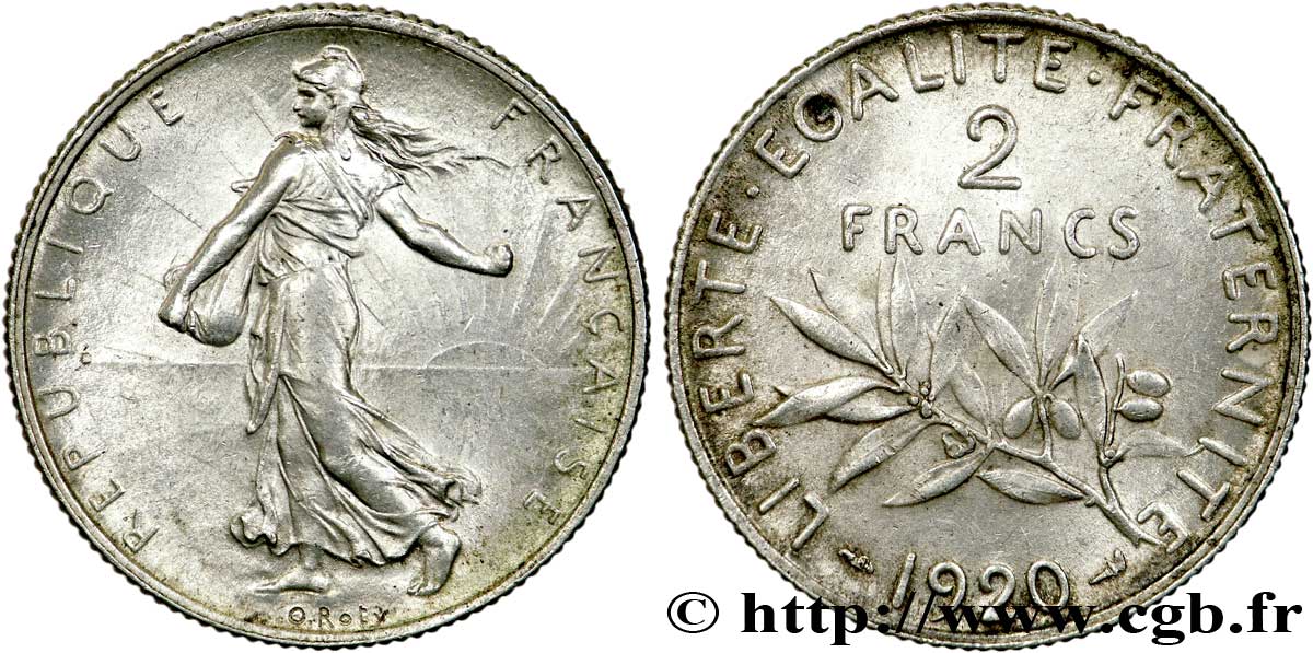 2 francs Semeuse 1920  F.266/22 TTB52 