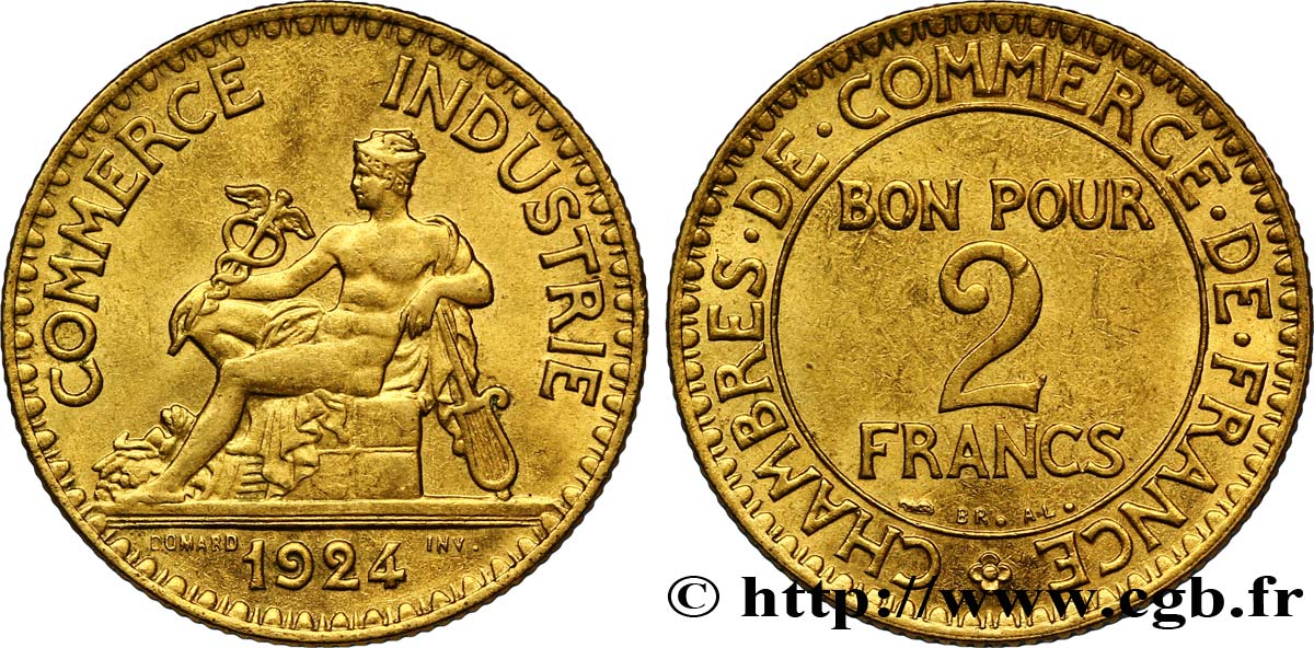 2 francs Chambres de Commerce 1924  F.267/6 SUP60 