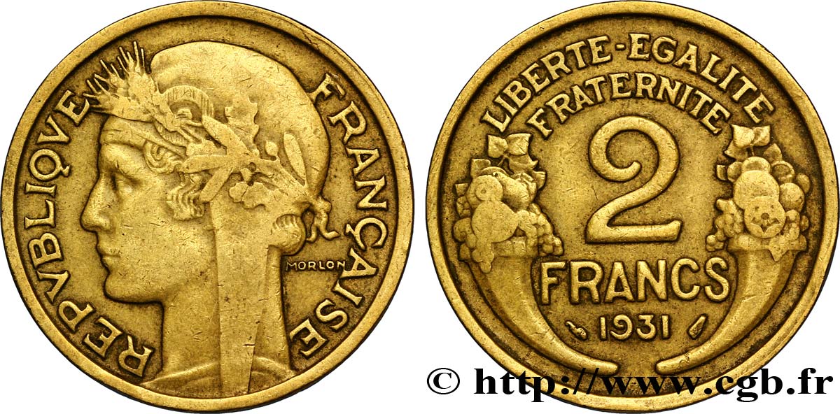2 francs Morlon 1931  F.268/2 BB40 