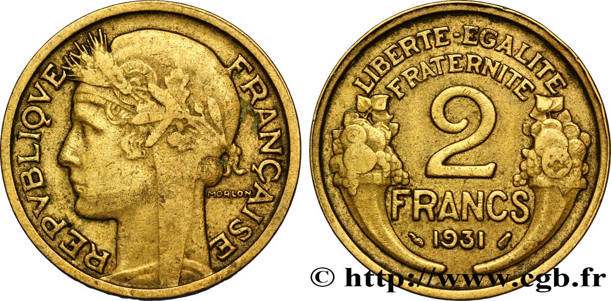 2 francs Morlon 1931  F.268/2 VF30 