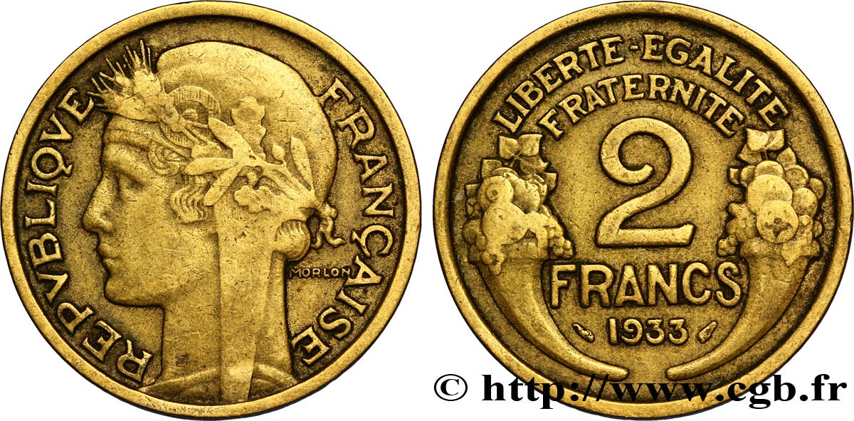 2 francs Morlon 1933  F.268/5 TTB40 