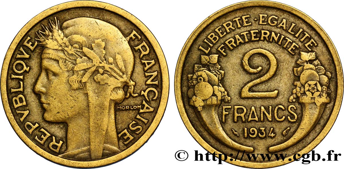 2 francs Morlon 1934  F.268/7 TB30 