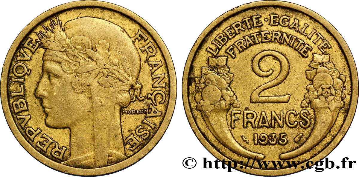 2 francs Morlon 1935  F.268/8 TTB45 
