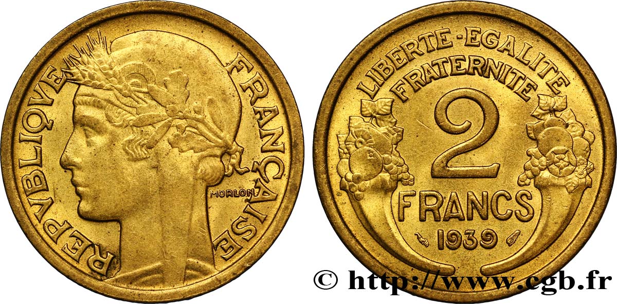 2 francs Morlon 1939  F.268/12 AU53 