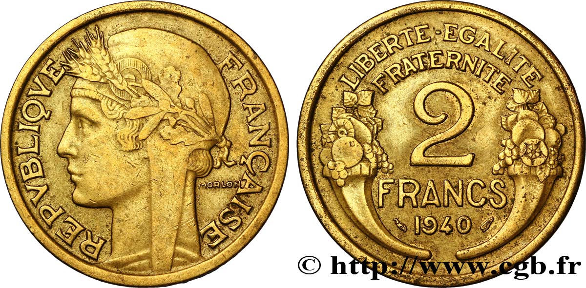 2 francs Morlon 1940 F.268/13 fmd_127771 Modern coins