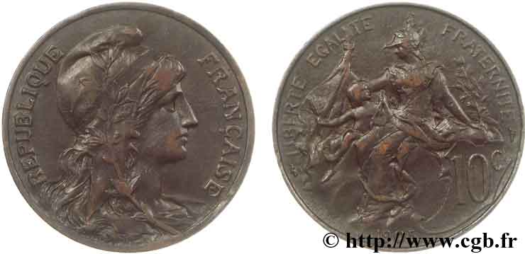 10 centimes Daniel-Dupuis 1905  F.136/14 XF48 