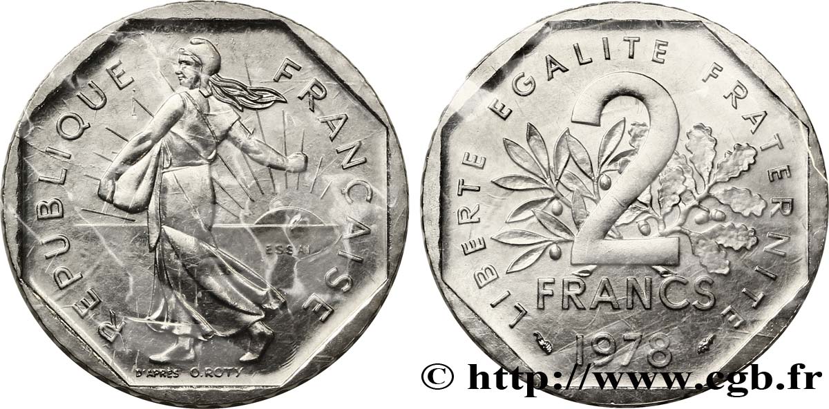 Essai de 2 francs Semeuse, nickel 1978 Pessac F.272/2 ST 
