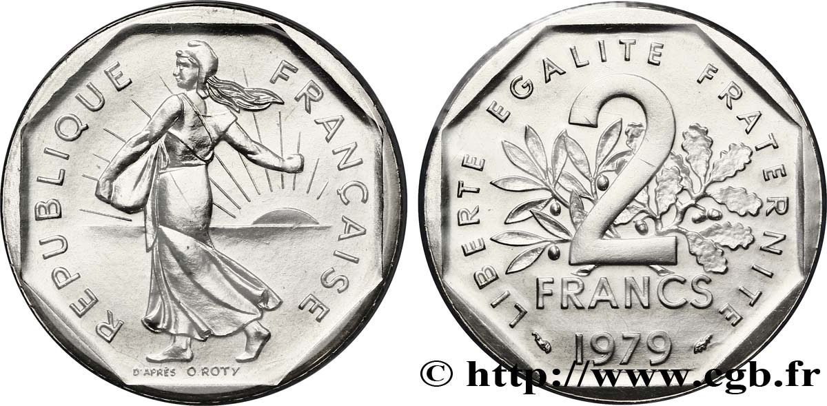 2 francs Semeuse, nickel 1979 Pessac F.272/3 MS70 