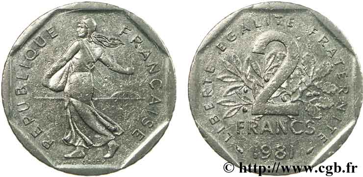 2 francs Semeuse, nickel 1981 Pessac F.272/5 BB40 
