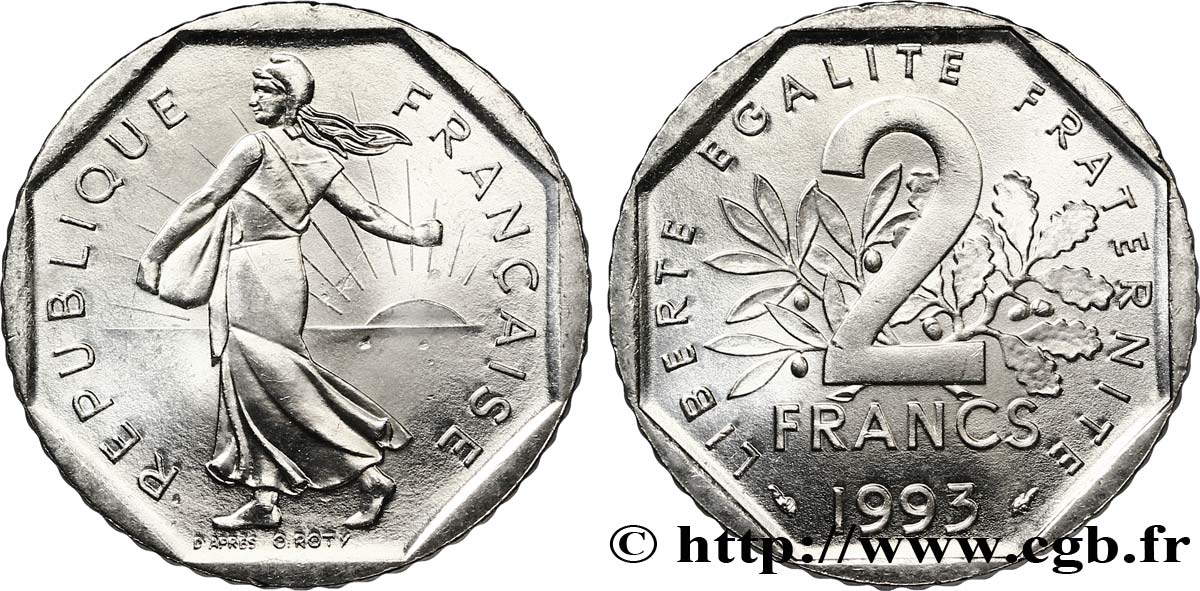 2 francs Semeuse, nickel 1993 Pessac F.272/19 VZ62 