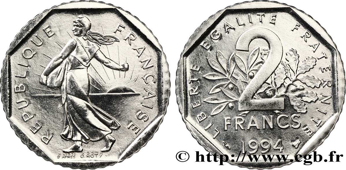 2 francs Semeuse, nickel 1994 Pessac F.272/22 fST64 